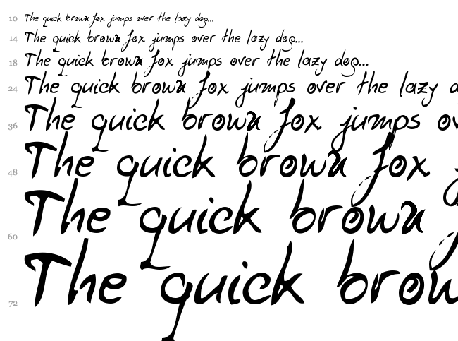 WW Pencil font waterfall